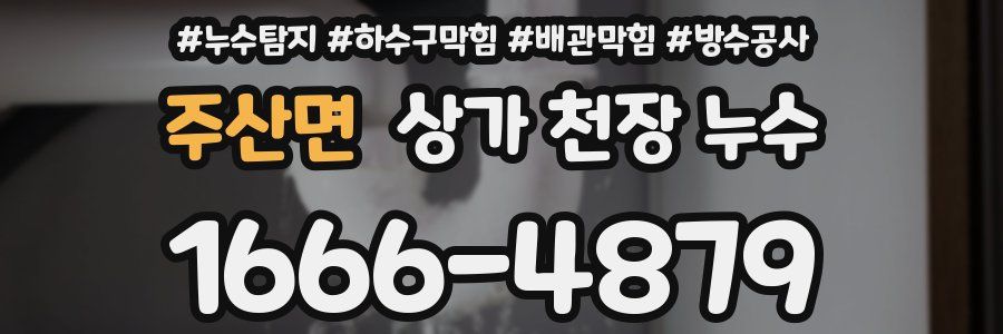 주산면 상가 천장 누수