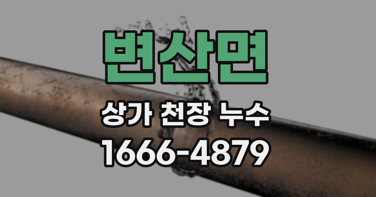 변산면 상가 천장 누수
