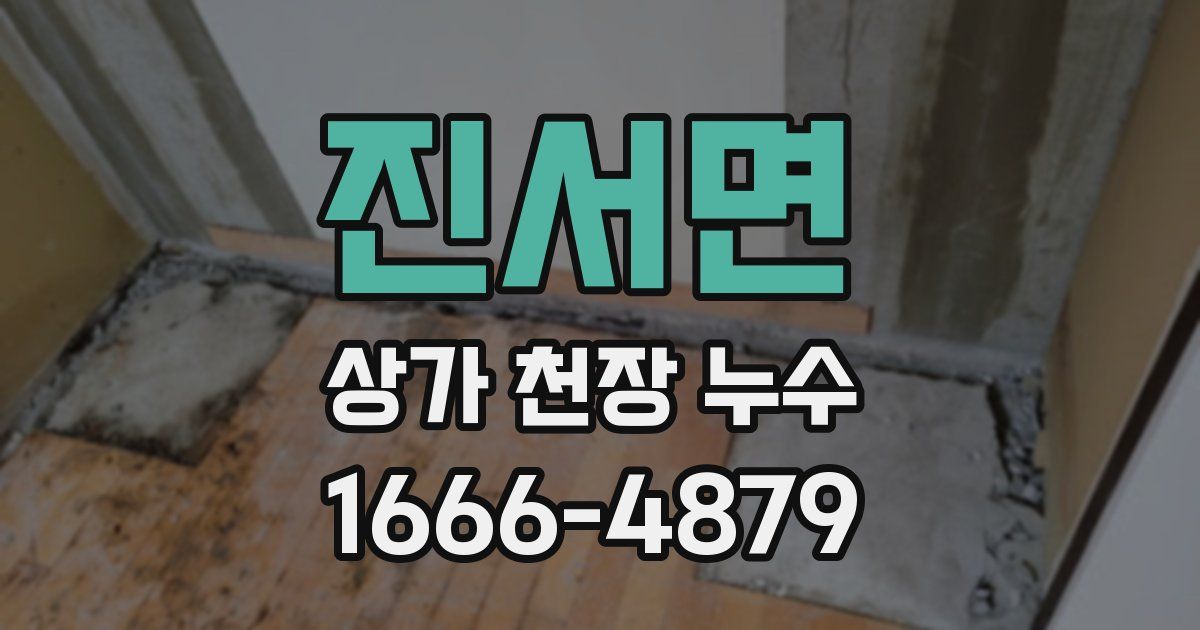 진서면 상가 천장 누수