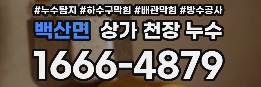 백산면 상가 천장 누수