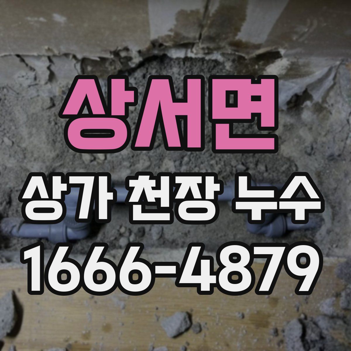 상서면 상가 천장 누수