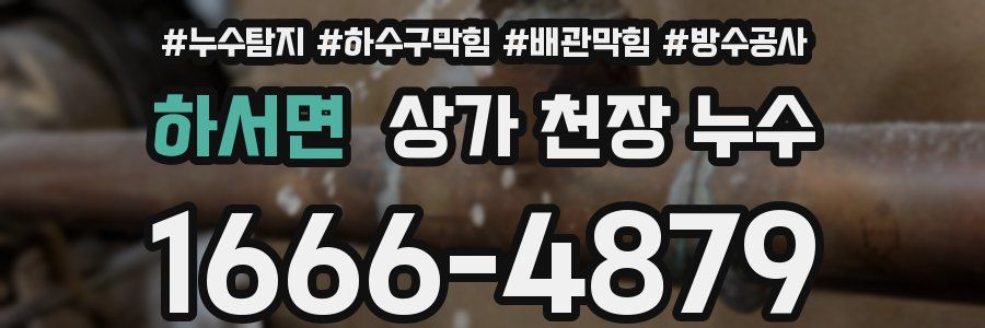 하서면 상가 천장 누수