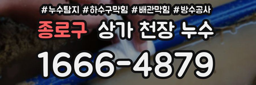 종로구 상가 천장 누수