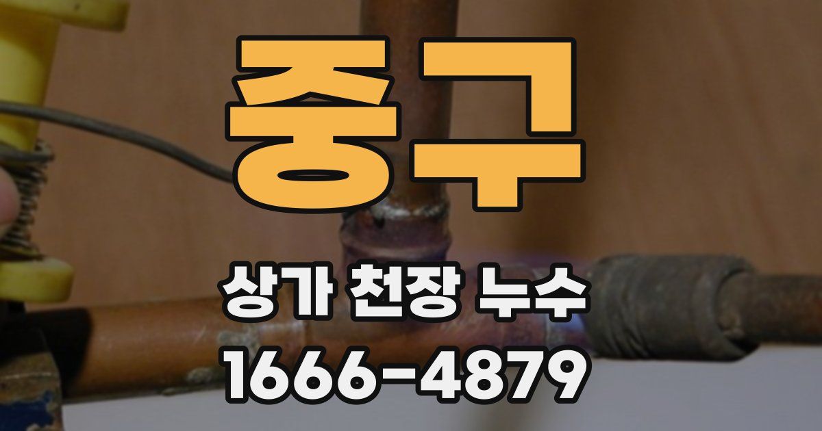 중구 상가 천장 누수