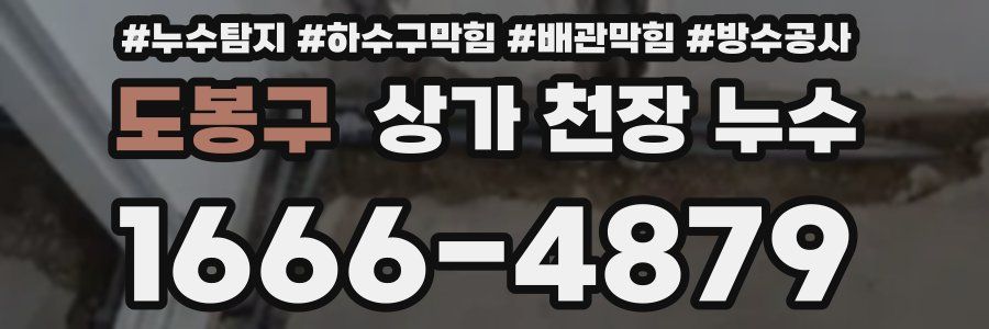 도봉구 상가 천장 누수