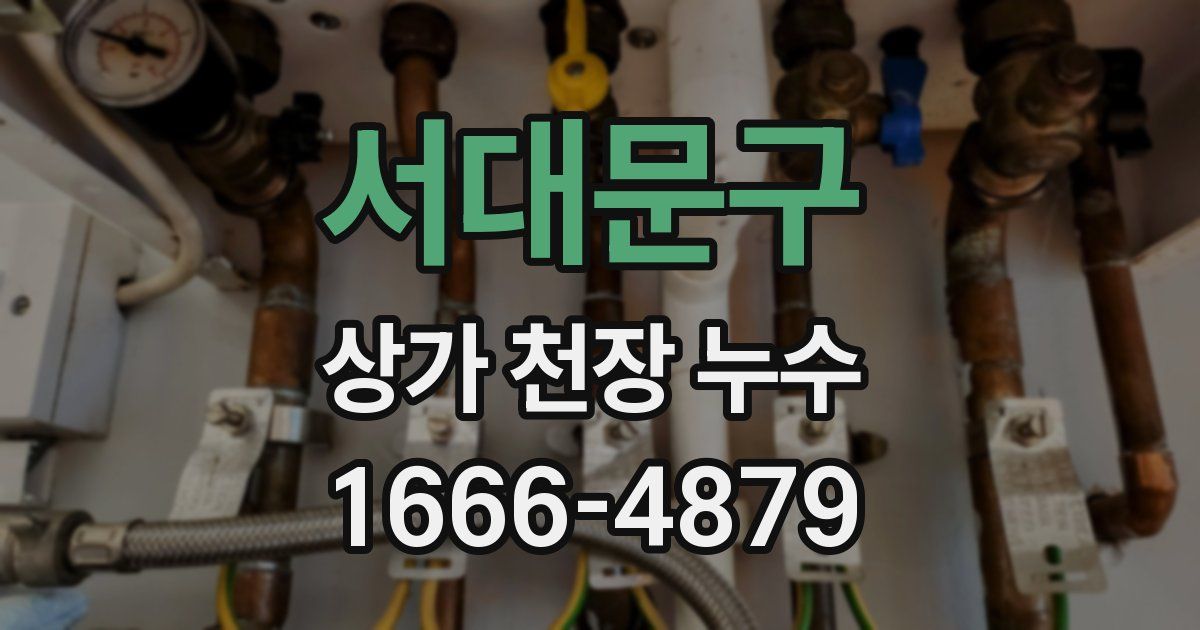 서대문구 상가 천장 누수