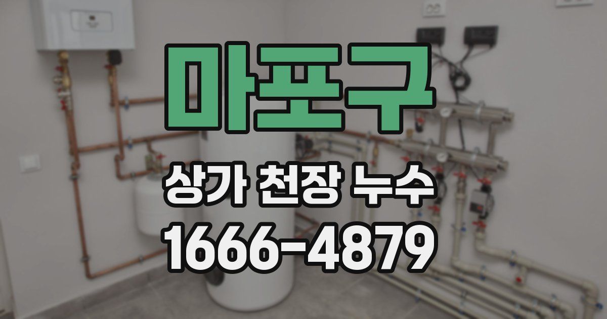 마포구 상가 천장 누수