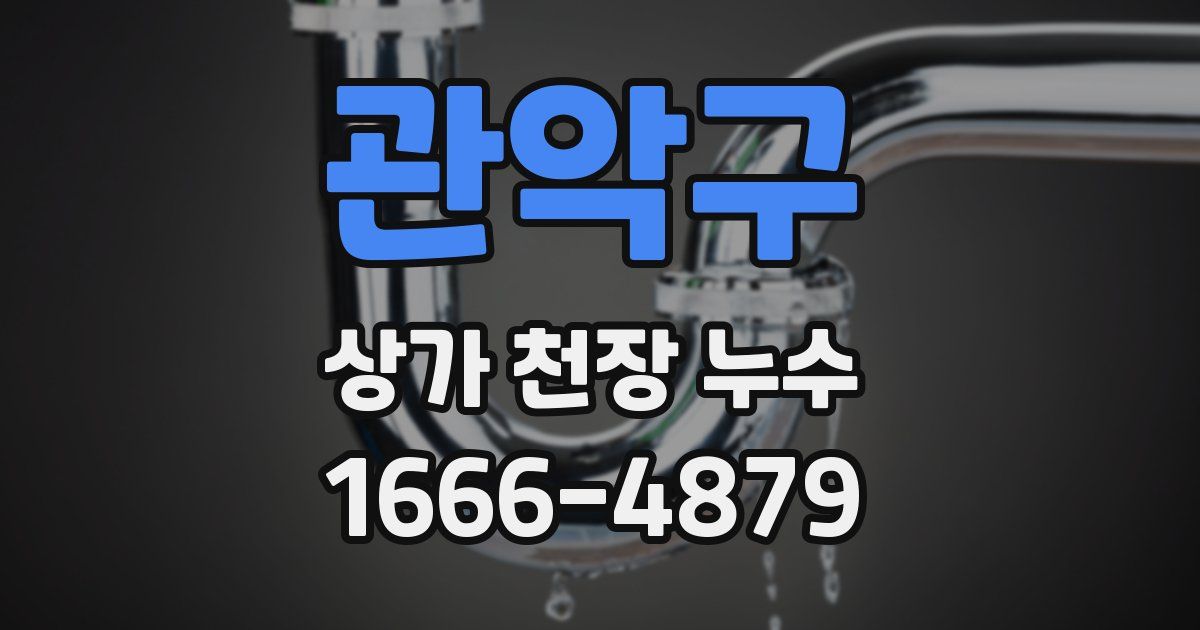 관악구 상가 천장 누수
