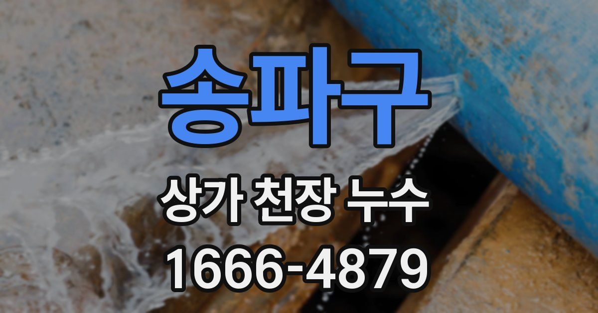 송파구 상가 천장 누수