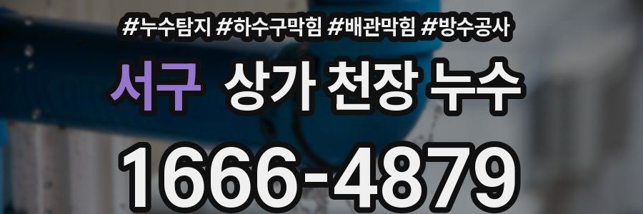 서구 상가 천장 누수