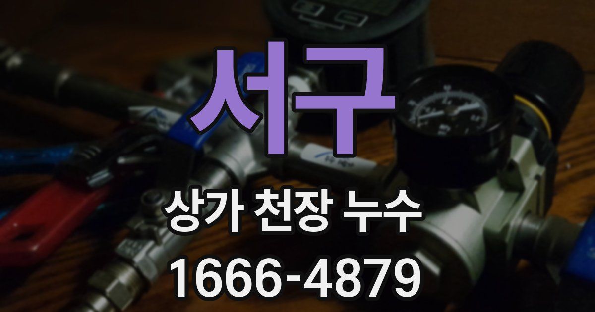 서구 상가 천장 누수
