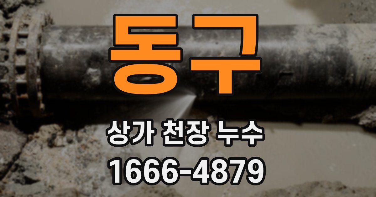 동구 상가 천장 누수