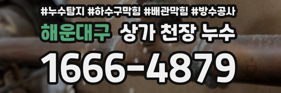 해운대구 상가 천장 누수