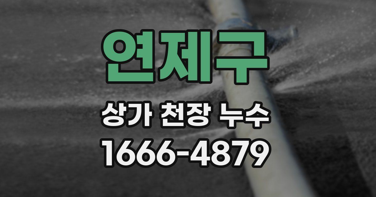 연제구 상가 천장 누수