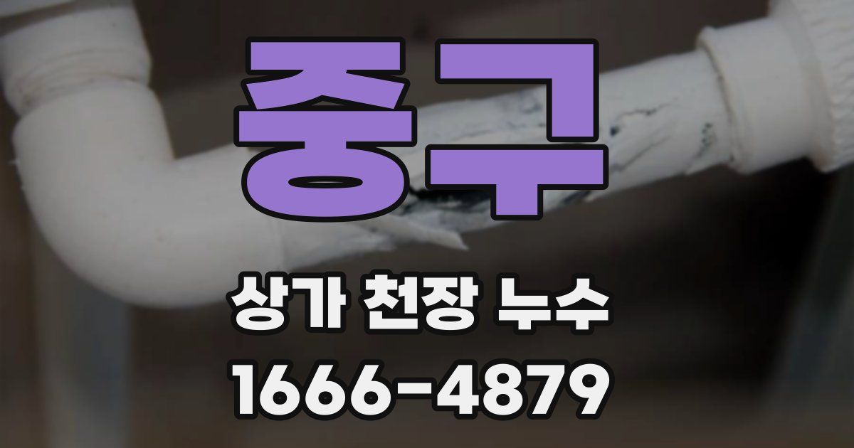 중구 상가 천장 누수