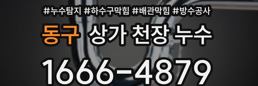 동구 상가 천장 누수