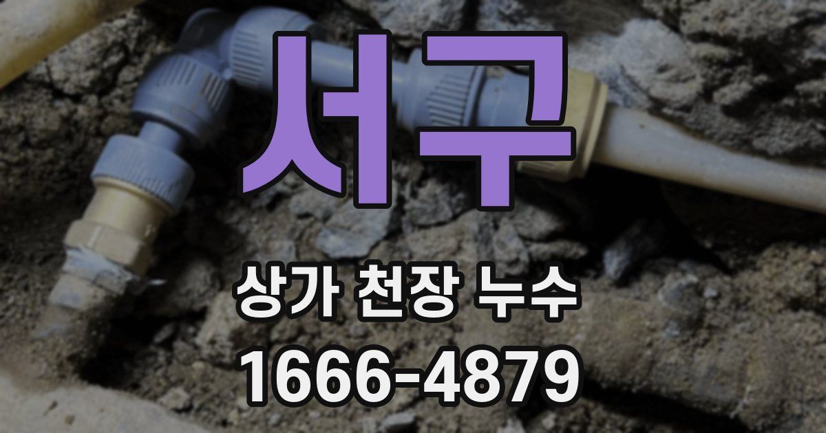 서구 상가 천장 누수