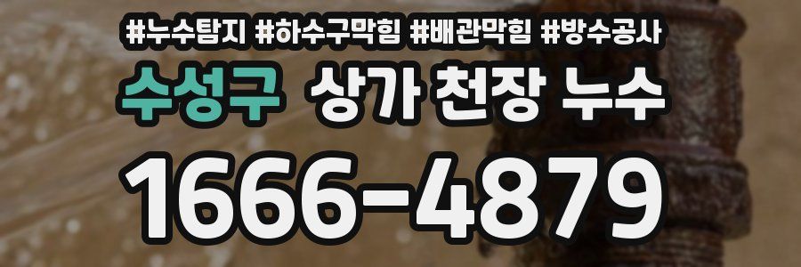 수성구 상가 천장 누수