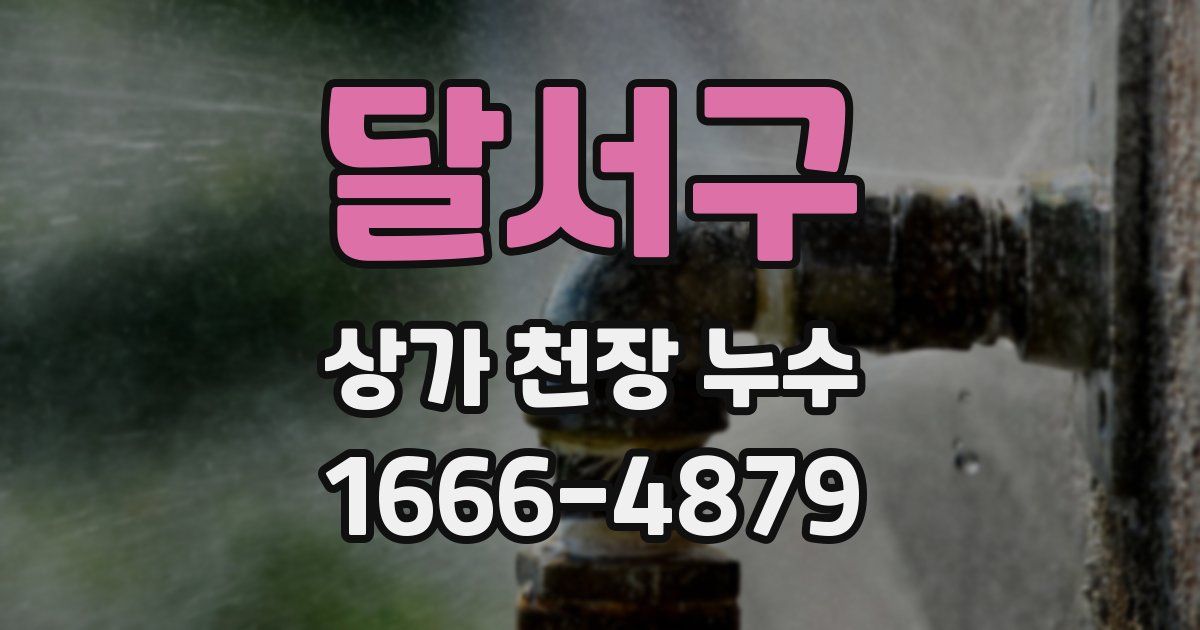 달서구 상가 천장 누수