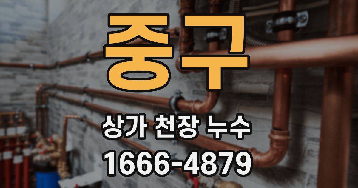중구 상가 천장 누수