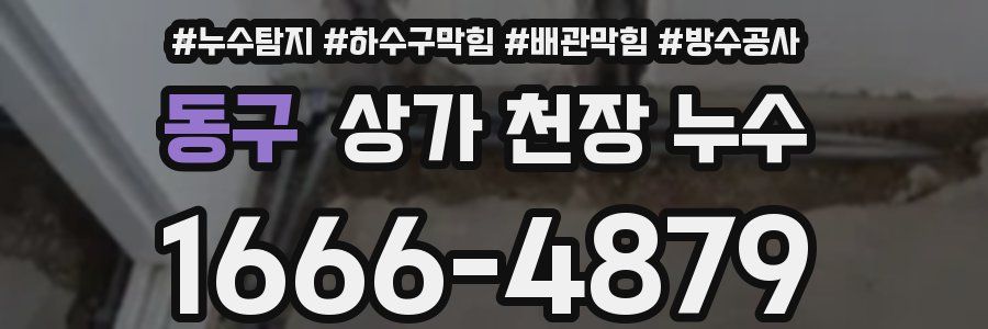 동구 상가 천장 누수