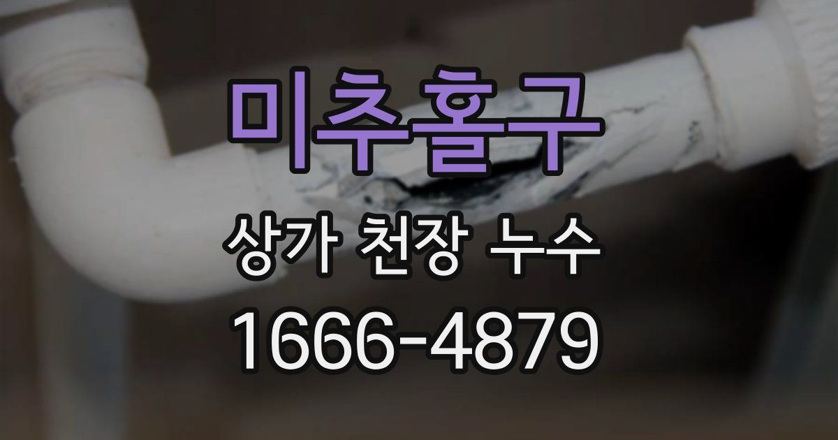 미추홀구 상가 천장 누수