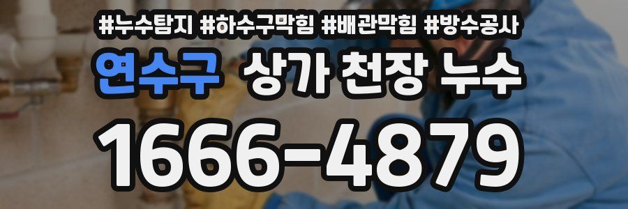 연수구 상가 천장 누수