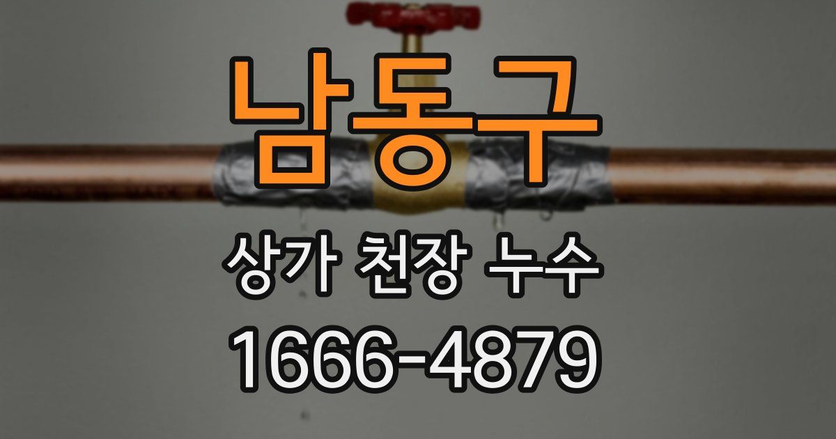 남동구 상가 천장 누수
