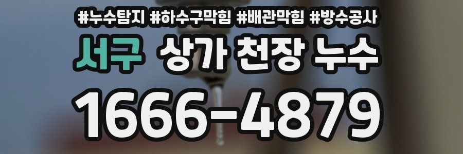 서구 상가 천장 누수