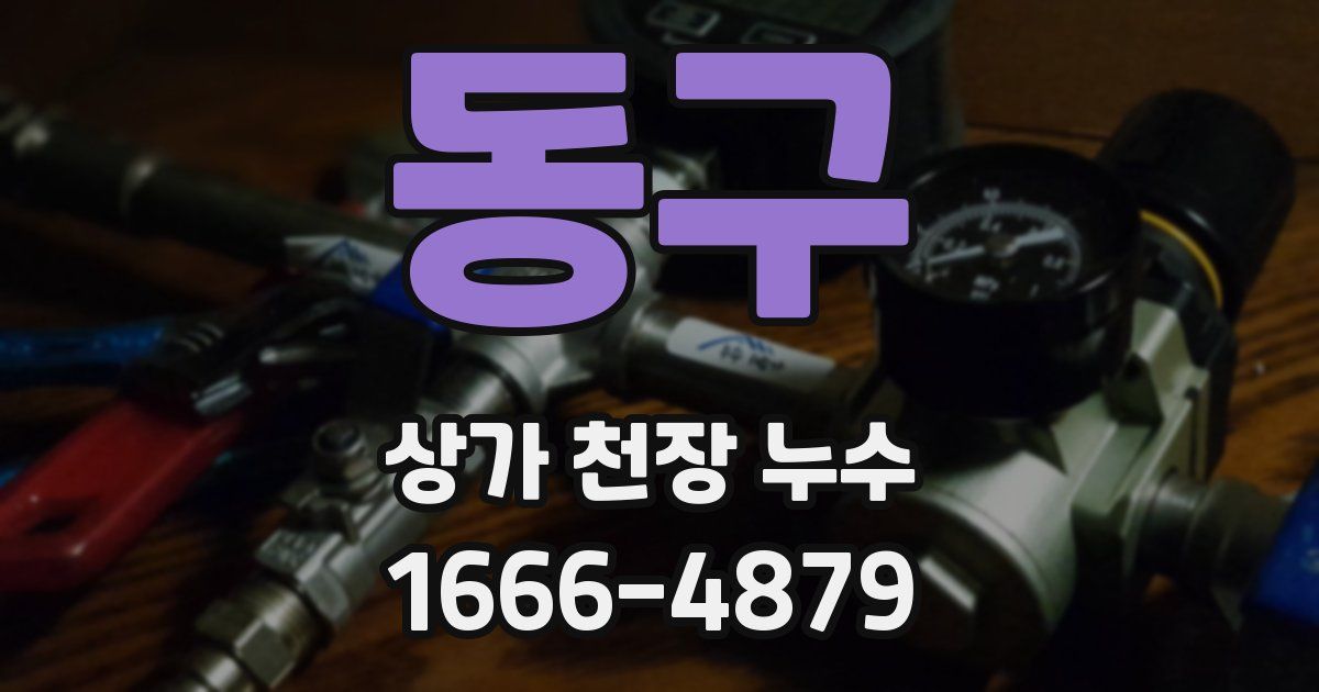 동구 상가 천장 누수