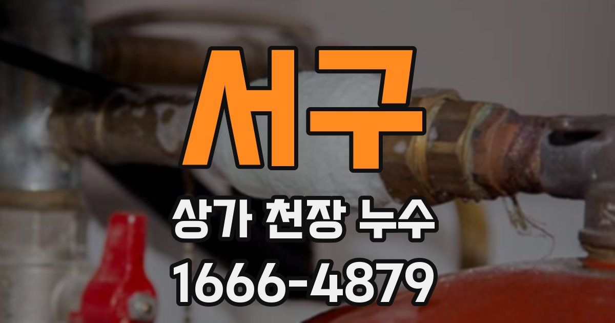 서구 상가 천장 누수