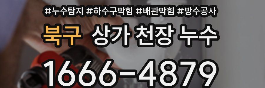 북구 상가 천장 누수