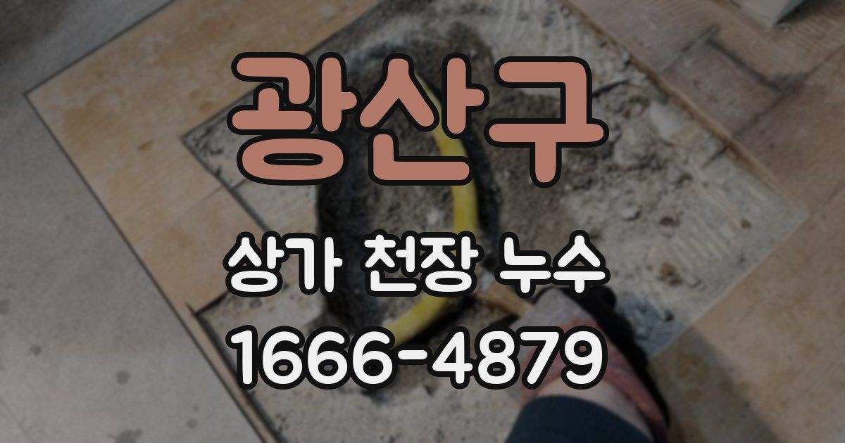 광산구 상가 천장 누수