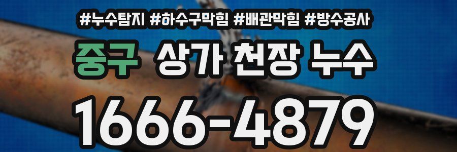 중구 상가 천장 누수