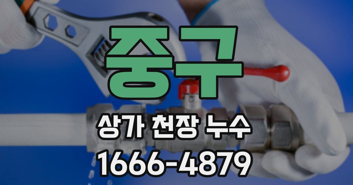 중구 상가 천장 누수