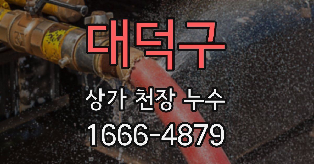 대덕구 상가 천장 누수