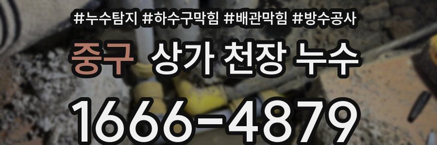 중구 상가 천장 누수