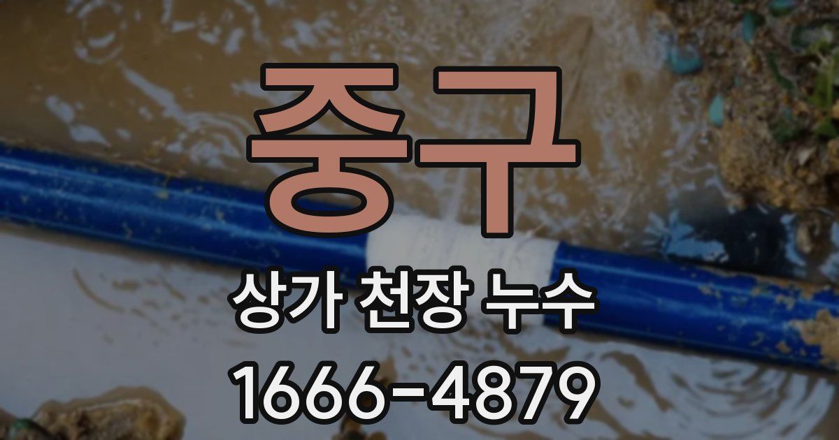 중구 상가 천장 누수