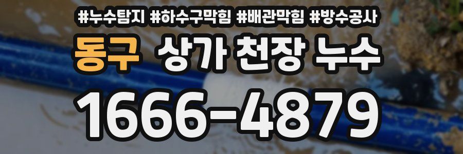 동구 상가 천장 누수
