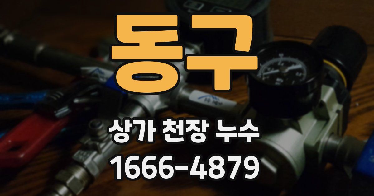 동구 상가 천장 누수