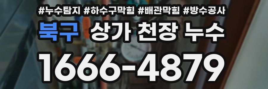북구 상가 천장 누수