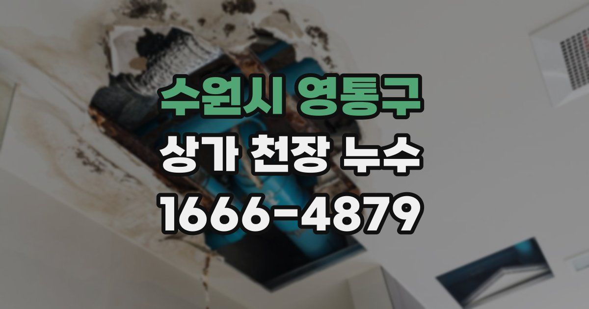 수원시 영통구 상가 천장 누수