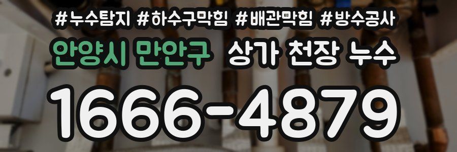 안양시 만안구 상가 천장 누수