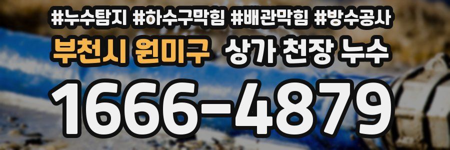 부천시 원미구 상가 천장 누수
