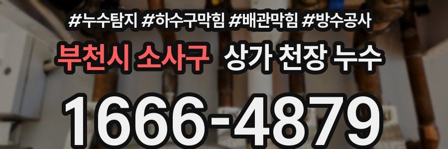 부천시 소사구 상가 천장 누수