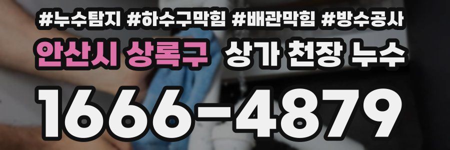 안산시 상록구 상가 천장 누수