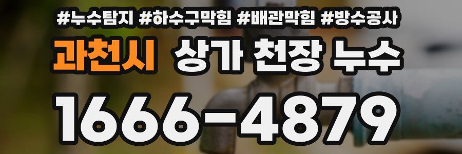 과천시 상가 천장 누수