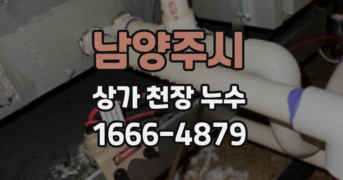 남양주시 상가 천장 누수