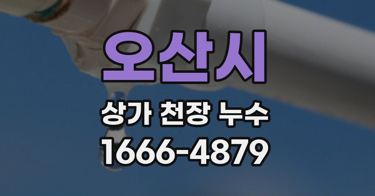 오산시 상가 천장 누수