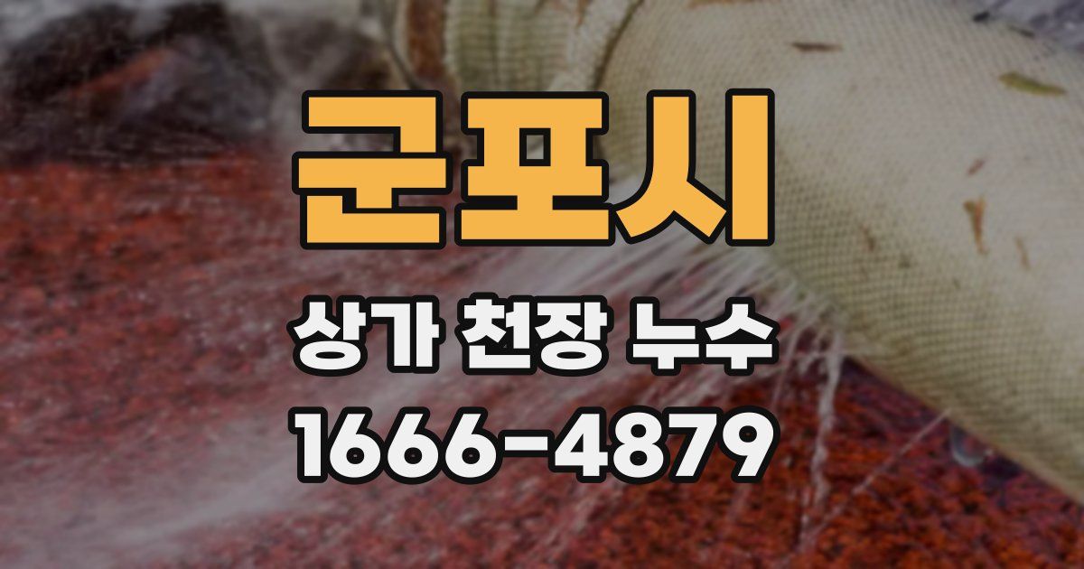 군포시 상가 천장 누수